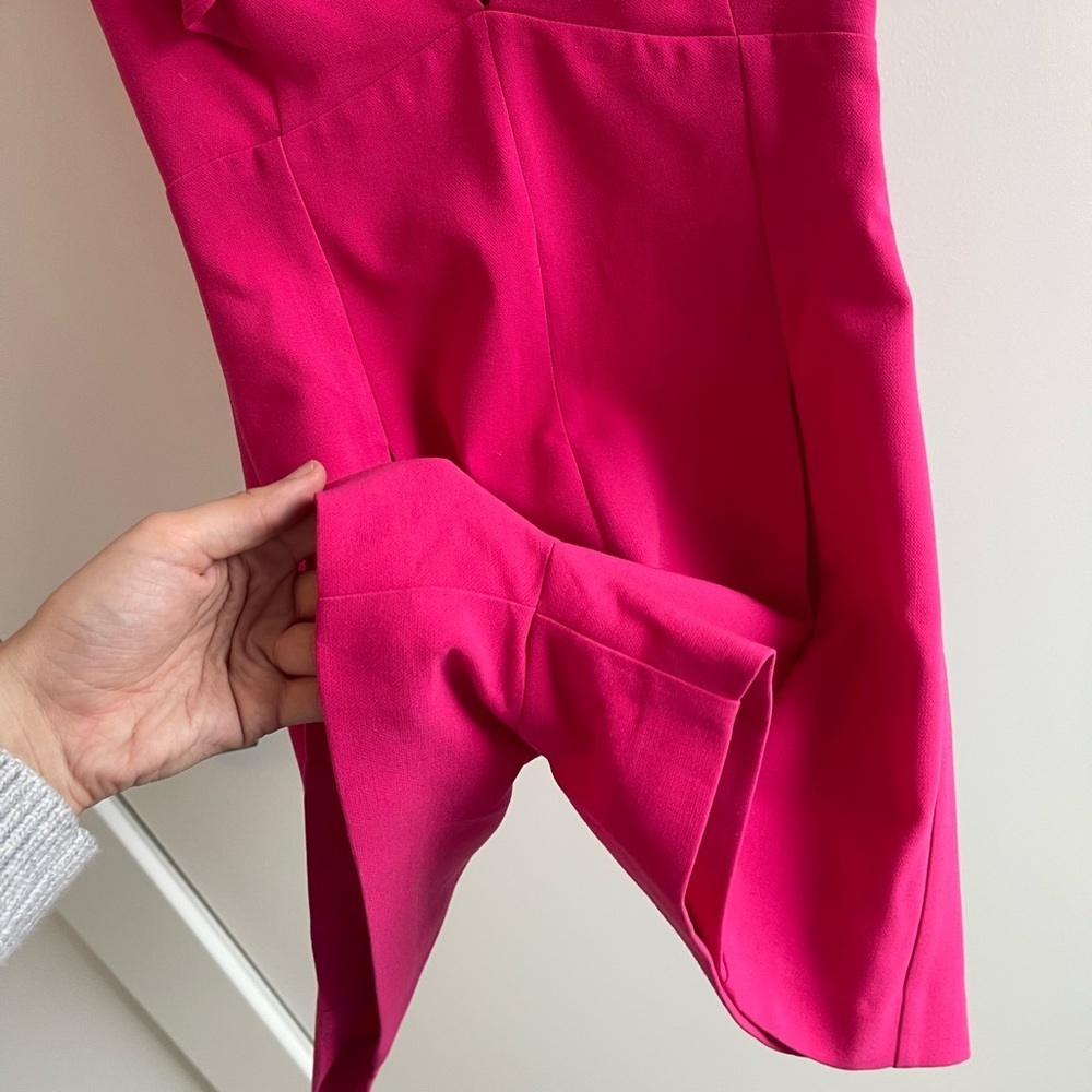 Black Halo Pink Ruffle Short Romper - Picture 6 of 6